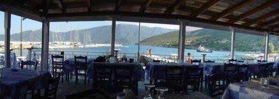 Tavernas often surround the harbours and you can eat out overlooking your and other sailing yachts as here in Leonidhion Plaka on the Peloponnese east coast