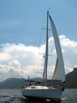 A Greek Sails Sun Odyssey 36.2 sailing yacht available for flotilla sailing holidays and bareboat charter from Greek Sails in Poros, Greece.