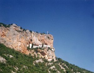 The Mount Elonis convent near Leonidhion, Peloponnese, Greece